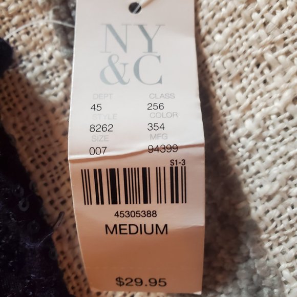 DARK blue sequined tank top - Picture 3 of 4